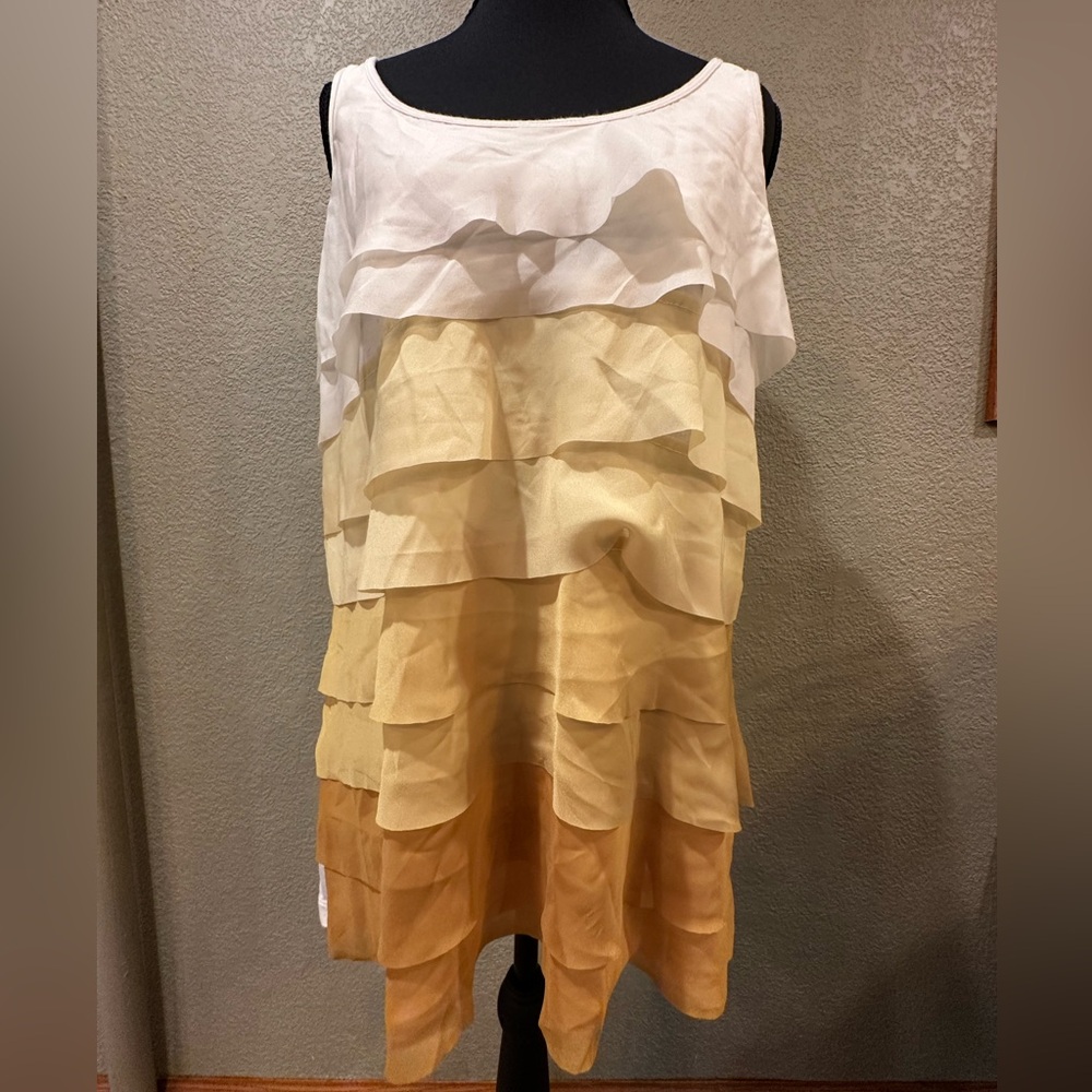 Cream Rayon Blend Fabric